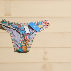 1 NWOT Cupshe Multicolor Strappy Bikini Bottom Size large